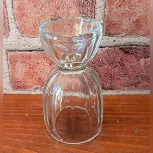 Vintage Clear Glass Double Egg Cup